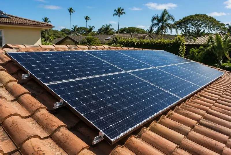 Installation de panneaux solaires à Riantec